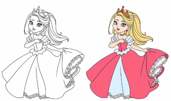 Free Printable:1i0vdgyve7i= Princess Coloring Pages