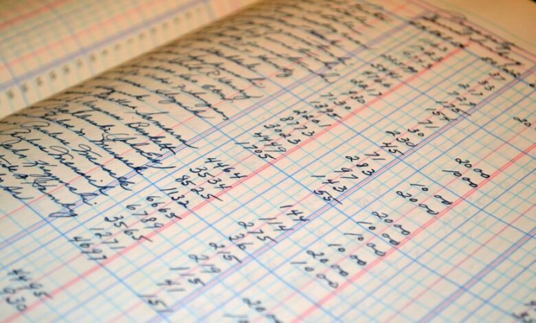 financial records in bookkeeping