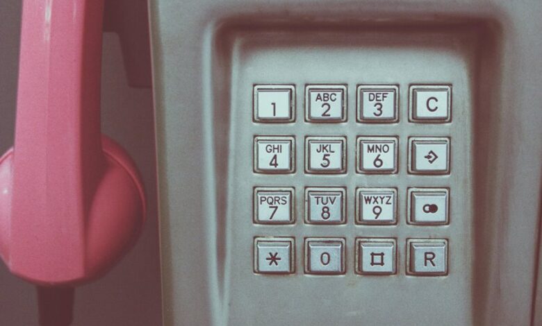 phone numbers and four names listed